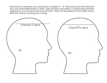 Character Description Activity by Teach 2 Change the World | TPT