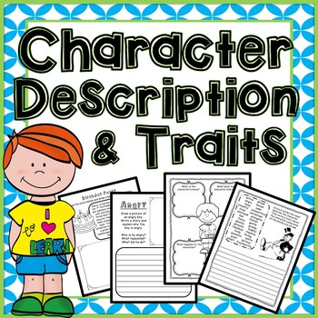 Character Description and Character Trait Activities by Think Tank