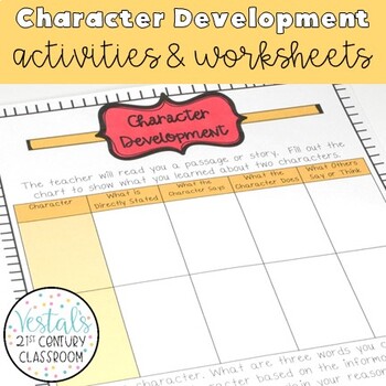 Preview of Character Development Activities and Worksheets {Digital & PDF Included}