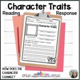 Character Development & Traits | 5 Reading Response Graphi