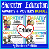 Character Ed Awards & Posters BUNDLE - 70 Character Ed Tra