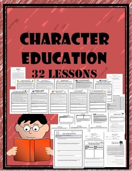 Preview of Character Ed. Workbook 32 Lessons