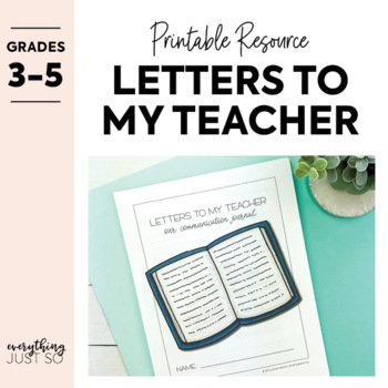 Preview of Student Reflection Journal - SEL Writing - Teacher & Student Notes Template PR