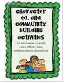 Character Ed. and Community Building Activities