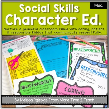 Preview of Character Education: Social Emotional Learning {Lessons, Activities, & Posters}