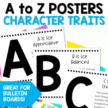 Preview of Character Education Alphabet Posters