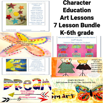 Preview of Character Education Bundle Art Lessons Kindness Counts 7 Day Activities