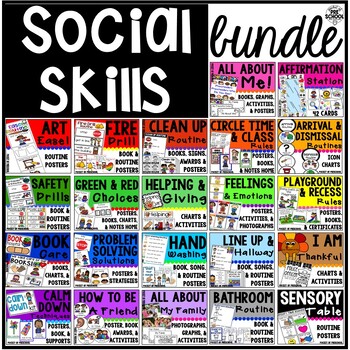 printables k preschool Skills & Bundle Social for Education Character Curriculum