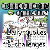 SEL Character Education- Choice Chain: Daily Quotes & Challenges