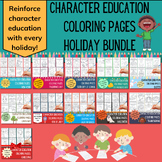 Character Education Coloring Pages Bundle: Holidays
