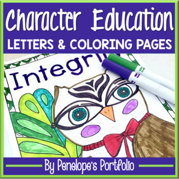 Preview of Character Education Coloring Sheets & Letters - Posters (SEL)