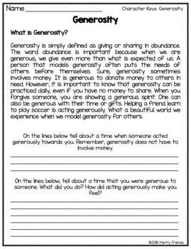 generosity essay for class 9