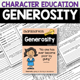 Character Education - Generosity - Worksheets and Activities