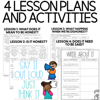 social emotional learning honesty lesson plans and activities