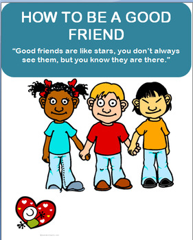 Preview of "Being a Good Friend" lesson & activities. CDC Health Standard 4