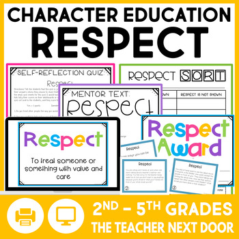 Preview of Character Education Respect SEL Activities Social Emotional Morning Meetings