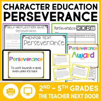 Preview of Character Education Perseverance Social Emotional Activities SEL Morning Meeting
