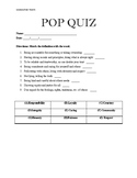 Character Education Pop Quiz
