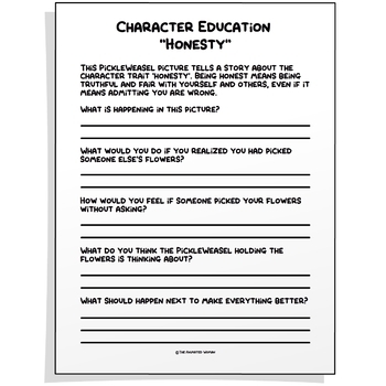 Character Education Poster - HONESTY by The Animated Woman | TpT