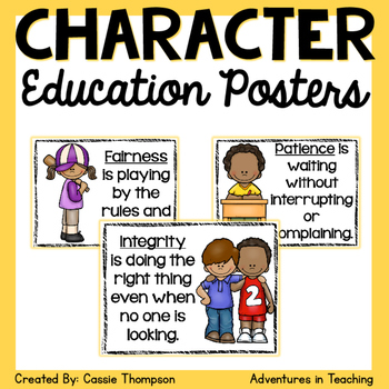 Character Education Posters by Cassie Thompson | TpT