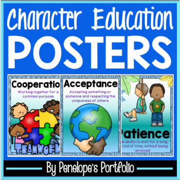 Preview of Character Education Posters - Coloring Social Emotional Learning