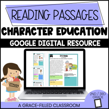 Preview of Character Education Reading Comprehension Passages DIGITAL ONLY