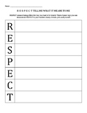 Acrostic Respect Poem Worksheets & Teaching Resources | TpT