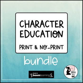 Preview of Character Education Room Decor & Boom Cards™ -  Print & No Print BUNDLE