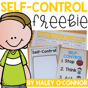Preview of Social Emotional Learning: Self Control Lesson and Printables