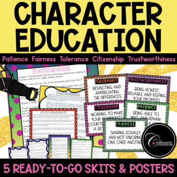 Preview of Character Education Skits / Patience Fairness Tolerance Citizenship Trust