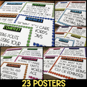 Character Education Skits and Posters BUNDLE (23 TRAITS) | TPT