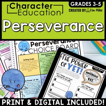 Preview of Character Education Social Emotional Learning Activities Perseverance