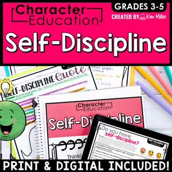 Preview of Character Education Social Emotional Learning Activities Self Discipline