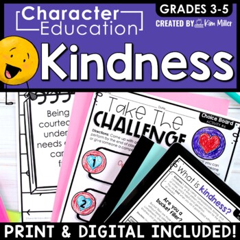 Preview of Character Education Social Emotional Learning Activities Social Skills Kindness