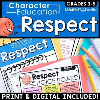 Preview of Character Education Social Emotional Learning Activities Social Skills Respect
