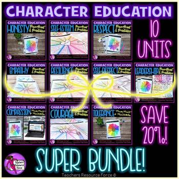 Character Education Values & Health Super Bundle (all 10 units included!)