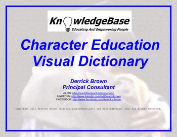 Preview of Character Education Visual Dictionary (FULL VERSION)