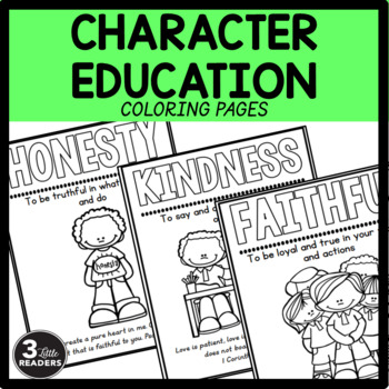 Preview of Character Education (With Scripture) Coloring Pages