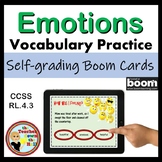 Character Emotions BOOM Cards Digital ELAR Vocabulary Activity