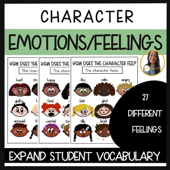 Character Feelings/Emotions Activities by Ellimentry | TPT