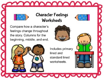 Preview of Character Feelings Worksheet