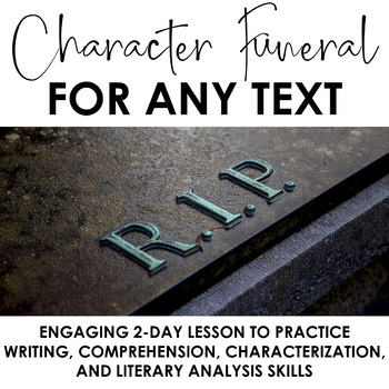 Preview of Character Funeral for ANY Text Activity - Character Obituary, Elegy, or Eulogy