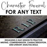 Character Funeral for ANY Text Activity - Character Obitua