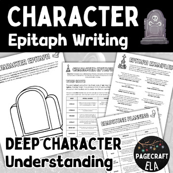 Preview of Character Gravestone | Creative Epitaph Writing | Planning and Discussion