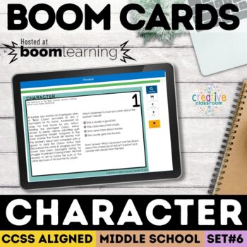Preview of Character Inferencing Task Cards | Digital Boom Cards