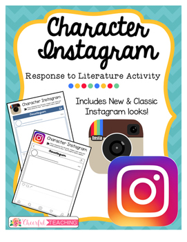 Preview of Character Instagram: Response to Literature Activity