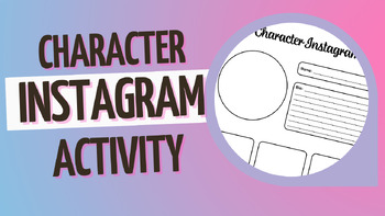 Preview of Character Instagram Worksheet