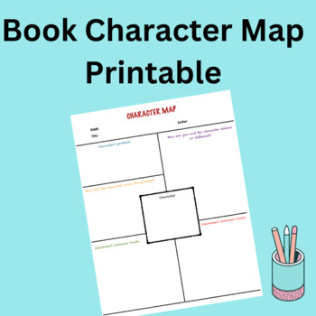 Preview of Character Map and literary elements traits analyze template