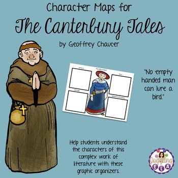 Preview of Character Maps for The Canterbury Tales by Geoffrey Chaucer