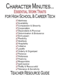 Character Minutes High School-Career Tech Teacher Resource Guide